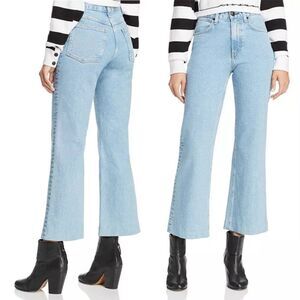 NWT Rag & Bone Justine Wide Leg Ankle Jeans Size 29 Broken Nelly Light Wash NEW